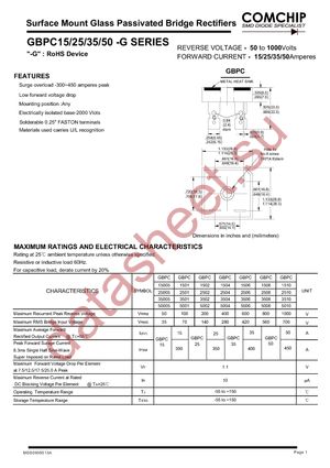 GBPC5010-G datasheet  